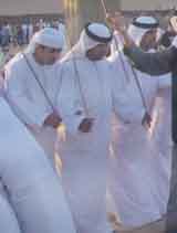 Arabs dancing in the desert