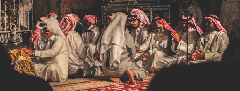 Local Arab men at Souq Waqif, Doha, Qatar