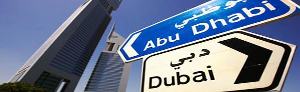 Dubai - Abu Dhabi road sign